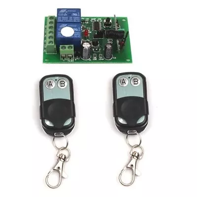 DC 12V 2 CH Wireless Tech Remote Control Momentary Switch Transmitter+Receiver • $14.91
