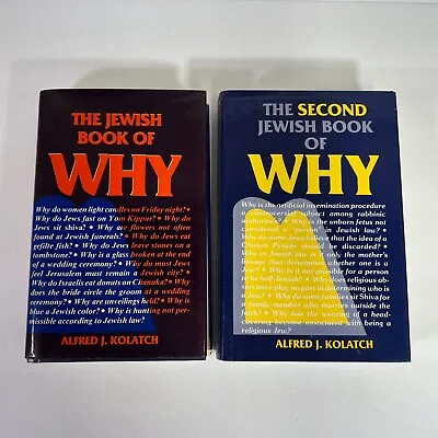 $9.25 • Buy Lot First And Second Jewish Book Of Why - Hardcovers By Alfred J. Kolatch - GOOD