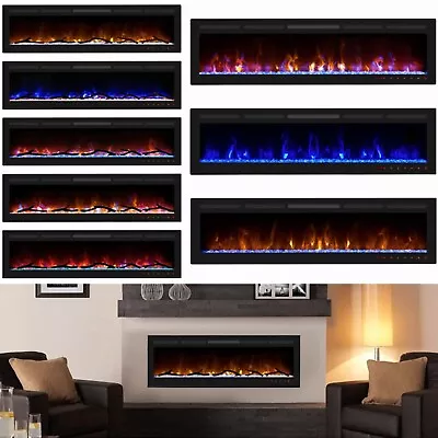 Electric 40-60  Insert Fire LED Fireplace 9-12 Flame Wall/Inset Mount/Freestand • £159.48