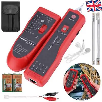 Tone Tracer Test RJ11 RJ45 Line Network RJ Tester LAN Cable Wire Finder Tracker • £15.14