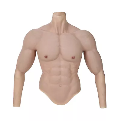 Smitizen Silicone Human Chest Fake Muscle Body Suit With Arms Cosplay Costume • $367.08