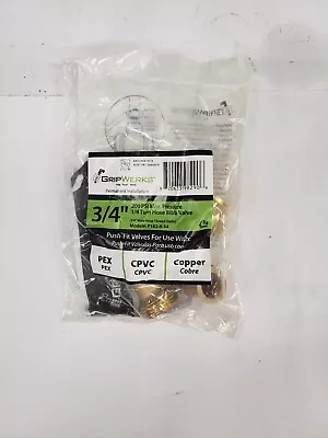 GripWerks P182-8-34 Push-Fit Hose Bibb Valve 3/4  2300 Psi • $14.95