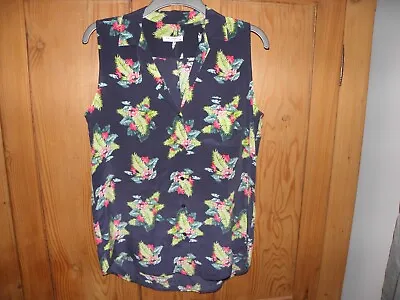 £19.99 • Buy Equipment 100% Silk Floral Sleeveless Shirt, Size M