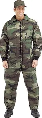 Rothco 7015 Mens Woodland Camoflage Insulated Coverall Very Warm Jumpsuit S-3x • $83.99