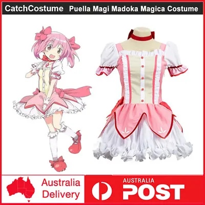 Puella Magi Madoka Magica Kaname Madoka Cosplay Costume Outfit Party Dress • $43.39