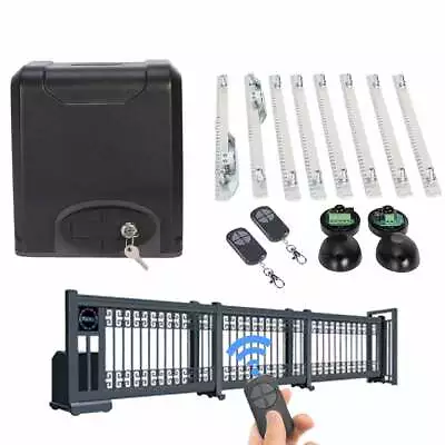 £134.99 • Buy 600KG Automatic Sliding Gate Opener Kit Door Electric 2 Remote Control 8 Racks