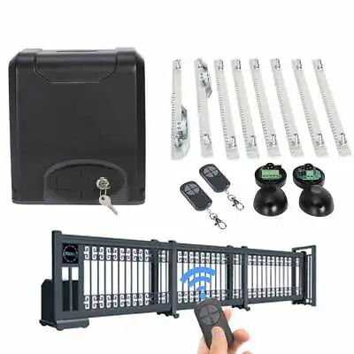 £9.99 • Buy Automatic Electric Sliding Gate Opener Kit Door 2 Remote Control Racks 600KG UK