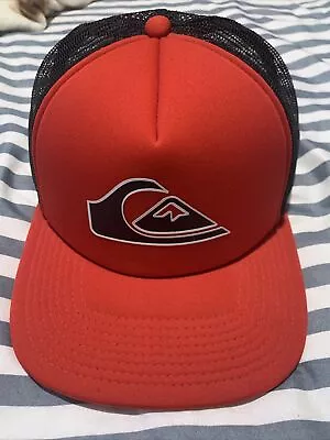 Quiksilver All Bent Up Snapback Trucker Hat Red • $12