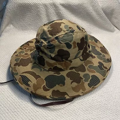 Vintage 1980s Jungle Hat Boonie Cap Camo Hat Size 7 • $15.47