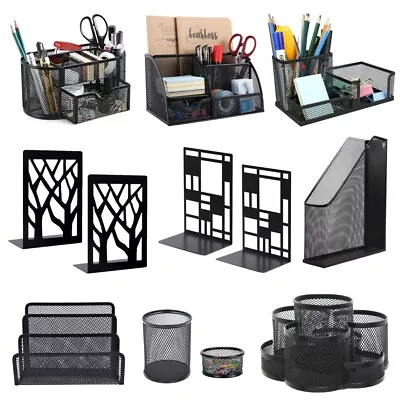 Mesh Office Stationery Desk Tidy Organiser Home Office Desktop Organiser • £12.99