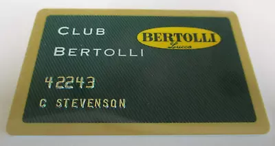 Club Bertolli - Plastic Card - Olive Oil Company - Membership Rewards - 1990s • £9.27