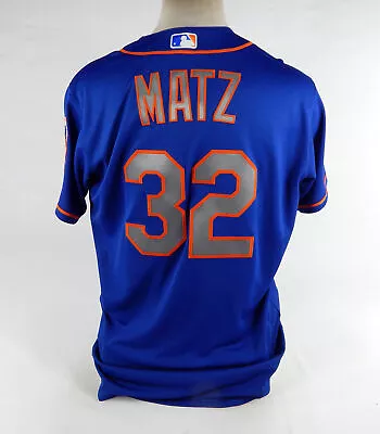 2018 New York Mets Steven Matz #32 Game Issued Blue Jersey 46 DP72785 • $174.99