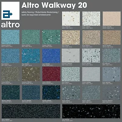 £19.95 • Buy ALTRO Walkway VM20 Anti Slip Safety Flooring. Blue Waterfall River Lupin Tango +
