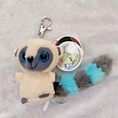 Aurora Yoohoo & Friends - Blue Bushbaby - Soft Toy Keychain Keyring Key Clip 3  • £4.99