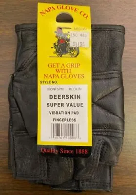 Deerskin Leather Fingerless Preforated Gloves - NAPA Glove Co. • $10.99
