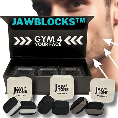 JawBlocks UK Jawline Trainer Exerciser Jaw Toner For Neck Face Muscles Fitness • £1.99