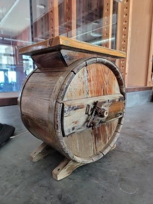 $100 • Buy Antique Butter Churn Wooden Barrel Table Top Crank Primitive