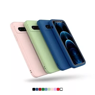 Liquid Silicone Full Soft Matte Phone Case Cover For Google Pixel 7A 7 6A 8A 8 • £3.56