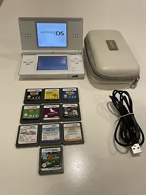 Nintendo DS Lite Console Games Charging Cable And Case Console Tested Working • $99