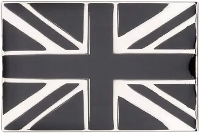 Greyscale Union Jack Metal Enamel Pin Badge | Dark Black United Kingdom Britain • £4.49