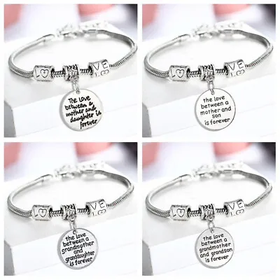 £5.99 • Buy 925 Sterling Silver Plated Bangle Charm Chain Bracelet Lady Women Jewellery Gift