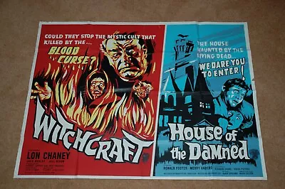 Witchcraft / House Of The Damned (1964/3) - V. Rare Orig. Uk Quad Poster • £95