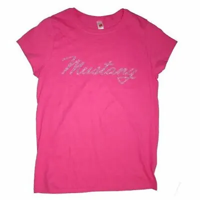 Ladies Pink Mustang Rhinestones T-Shirt - CUTE! Ship Worldwide & FREE To USA! 2X • $20.23