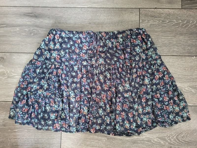 £3.75 • Buy EVIE NAVY FLORAL Flowers Mini SKIRT SIZE 10