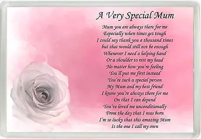 A Very Special Mum Poem Jumbo Magnet Ideal Birthday Mothers Day Gift M111 • £5.99