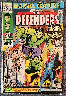 Marvel Feature #1 The Defenders 1971 - 1st Appearance Of The Defenders! - VG • $74.99