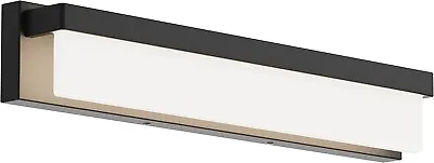 LED Bathroom Vanity Light Fixture Over Mirror 24.4 Inch Modern Rectangle Black  • $59.99