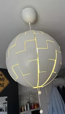 IKEA Star Wars Death Star Pendant Ceiling Lamp - White - PS 2014 Lampshade • £48