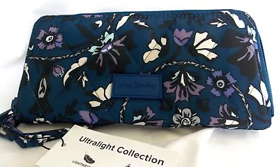 Vera Bradley Fleur Medallion Ultralight RFID Nylon Accordion Wristlet NWT $89 • $28