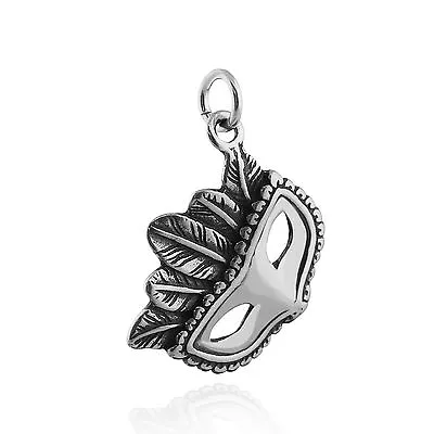 Mardi Gras Mask Charm - 925 Sterling Silver - New Orleans Costume Party NEW • $20