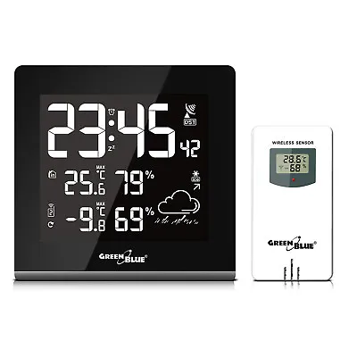 Weather Station Color Display Outdoor Sensor Thermometer DCF Multicolor LCD In 9 Colors • £48.39