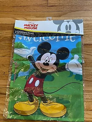 New In Package Disney Welcome Mickey Mouse Garden Flag • $15
