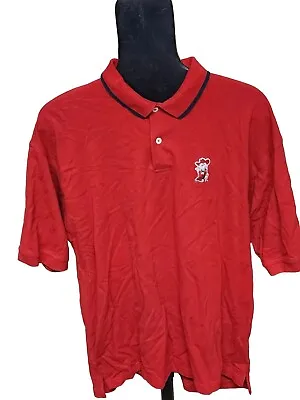 Crable Sportswear Men's Size Large Ole Miss Colonel Reb Red Polo Shirt • $25