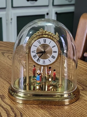 $49.95 • Buy Vintage Schmid W. Germany Wind-Up Mechanical Novelty Oval Clock W/ Dancers Works