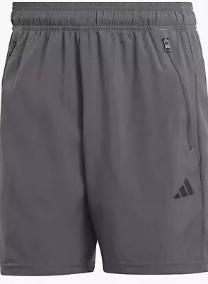 Adidas Mens 7” Aeroready Training Essentials Shorts - Gray/Black- Med - NWT $35 • $24.95