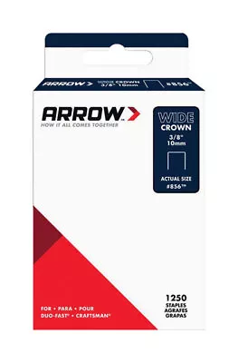 Arrow Fastener #856 1/2 In.   W X 3/8 In.   L 18 Ga. Wide Crown Standard Staples • $6.99