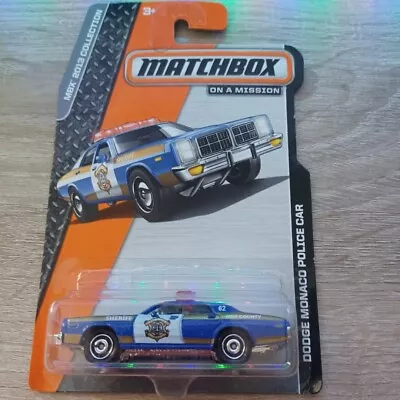 Matchbox 1/64 Diecast MBX 2013 Collection Blue Dodge Monaco Police Car • $5