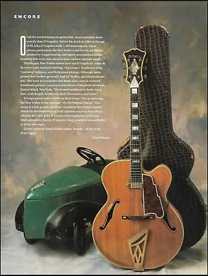 The 1962 D'Angelico New Yorker Cutaway Guitar 1991 Full Page History Article • $4