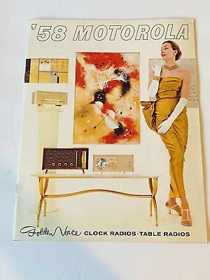 1958 Motorola Golden Voice Clock Table Radios Mid Century Modern Catalog RARE • $34.99