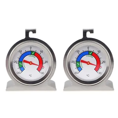 £9.50 • Buy Fridge Thermometer & Freezer Thermometer **Twin Pack** Stainless Steel - IN-098