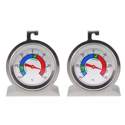 £9.50 • Buy Fridge Thermometer & Freezer Thermometer **Twin Pack** Stainless Steel - IN-098