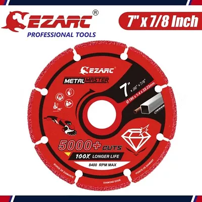 EZARC Diamond Cutting Wheel 7 X 7/8 Inch For Metal Cut Off Wheel Disc 5000+ Cuts • $19.79