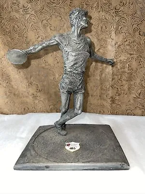 Vintage Marcel Jovine Sculpture 1983 1984 Olympics Discus Thrower Track & Field • $65