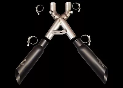 Voodoo Exhaust Hayabusa 2022 - 2024 Suzuki Dual Shorty Black X-Pipe VEBUSAM2CDB • $638.95