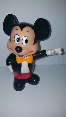 Vintage 6.5  Mickey Mouse Bank Red/Black Tuxedo W/ Yellow Bow Tie Walt Disney • $15