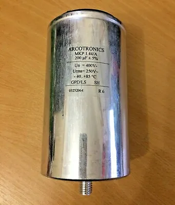£24.99 • Buy Arcotronics MKP 1.44/A 200uF +/-5%  400V Capacitor Aluminium Case